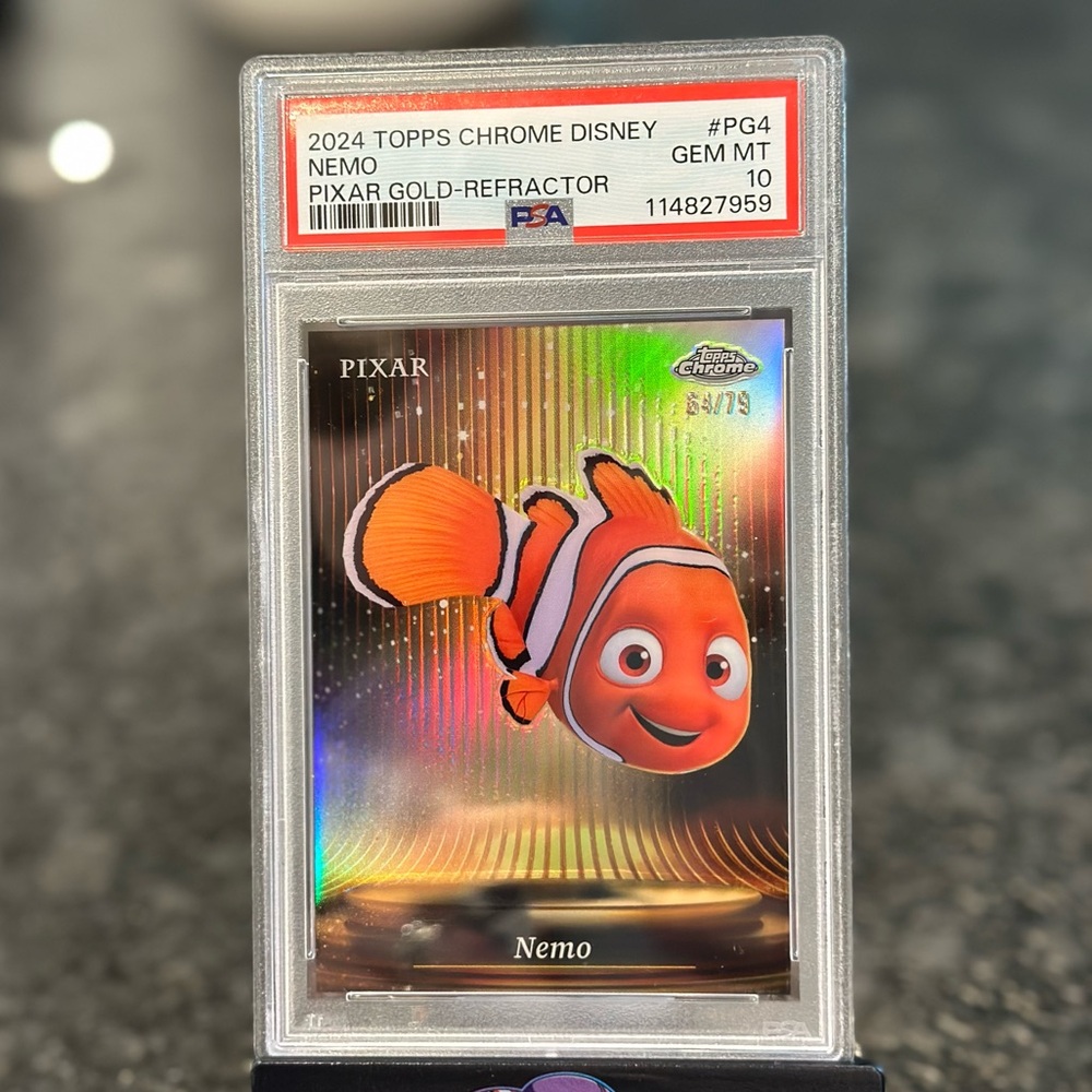 2024 Topps Chrome Disney Nemo Pixar Gold PSA 10